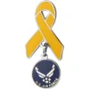 Flash Sale ❤️ Mitchell Proffitt USAF Lapel Pin Yellow Ribbon Charm 🔔