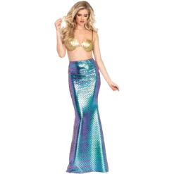 Deals 😍 Leg Avenue Women's Mermaid Iridescent Scales Skirt 🎁