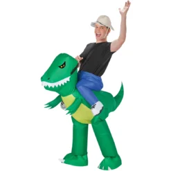Coupon 🔥 Gemmy Men's Inflatable Dinosaur Rider Costume 😉