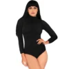 Cheapest ✔️ Leg Avenue 😀 Women's Black High Neck Bodysuit Costume ✔️