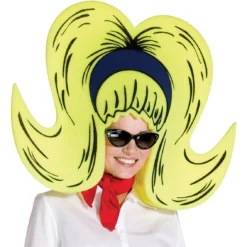 Discount ⌛ Rasta Imposta Rasta Impasta Yellow Bouffant Foam Wig Giant ✔️