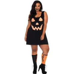 Outlet ❤️ Leg Avenue Plus Size Jersey Pumpkin 😍 Dress 🤩