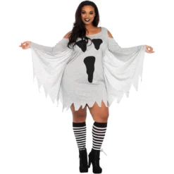 New 🛒 Leg Avenue Plus Size Jersey Ghost 🤩 Dress ❤️