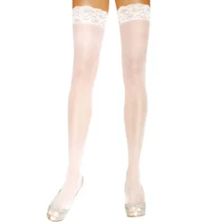 Promo 😀 Leg Avenue 🌟 Women's Thigh High Lace Top Nylon Sheer Stockings ⌛ -Specialty Clothing Stores unnamed file 662
