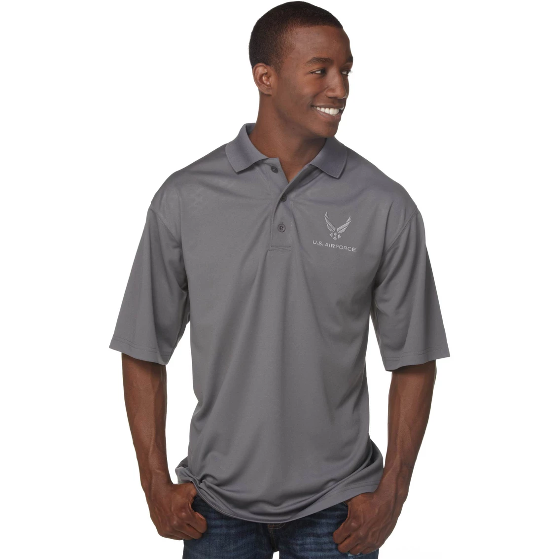 Discount β¨ Duke Athletic Duke Performance Polo With Embroidered Air Force Insignia Gray π 1 Discount β¨ Duke Athletic Duke Performance Polo With Embroidered Air Force Insignia Gray π
