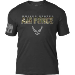 Top 10 👍 7.62 Design US Air Force Camo Text Tee 🔥