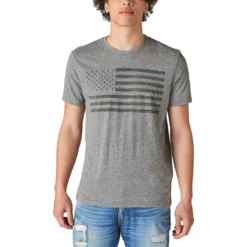 Budget 🧨 Lucky Brand USA Flag Tee ⭐