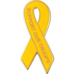 Best deal ✔️ Mitchell Proffitt Yellow Ribbon Lapel Pin With Support Our Troops ✨
