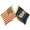 Coupon ⌛ Mitchell Proffitt American And U.S. Air Force Crossed Flags Lapel Pin 🧨
