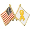 Best deal ⌛ Mitchell Proffitt American And Yellow Ribbon Crossed Flag Lapel Pin 🔥